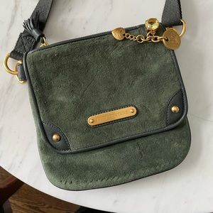 Juicy Couture crossbody emerald green velour handbag